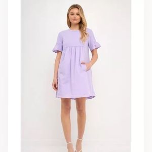 English Factory Solidmini Dress Lilac Medium